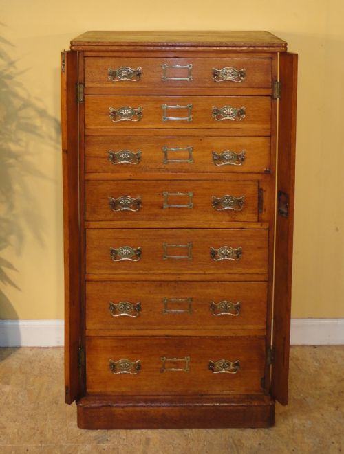 VICTORIAN ARTS CRAFTS ASH WELLINGTONCOLLECTORS CHEST - ADDITIONAL PHOTO 7