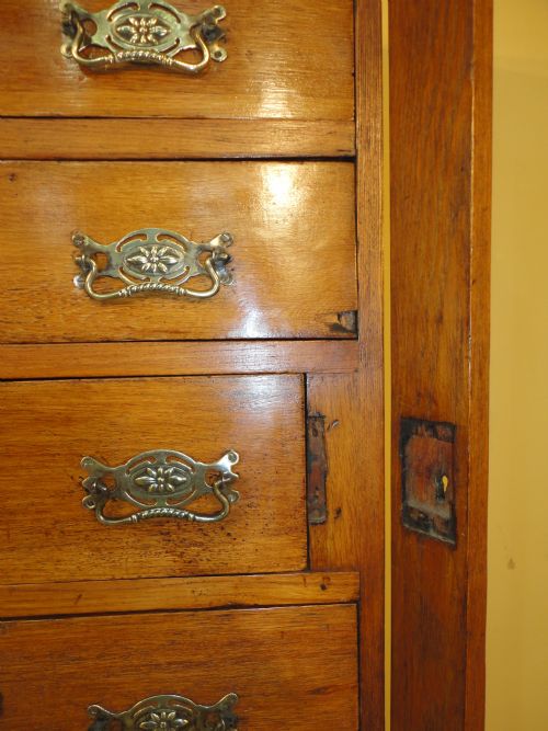 VICTORIAN ARTS CRAFTS ASH WELLINGTONCOLLECTORS CHEST - ADDITIONAL PHOTO 9