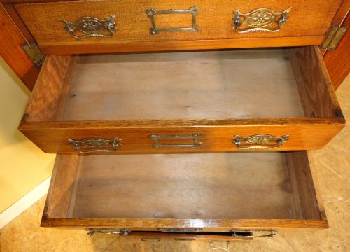 VICTORIAN ARTS CRAFTS ASH WELLINGTONCOLLECTORS CHEST - ADDITIONAL PHOTO 12