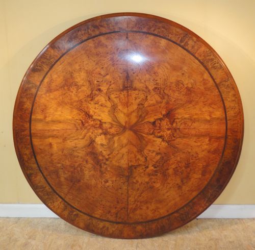 VICTORIAN BURR WALNUT CIRCULAR CENTRE TABLE - ADDITIONAL PHOTO 1