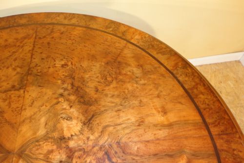 VICTORIAN BURR WALNUT CIRCULAR CENTRE TABLE - ADDITIONAL PHOTO 11