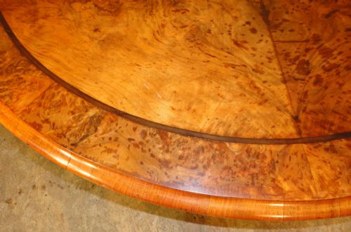 VICTORIAN BURR WALNUT CIRCULAR CENTRE TABLE - ADDITIONAL PHOTO 13