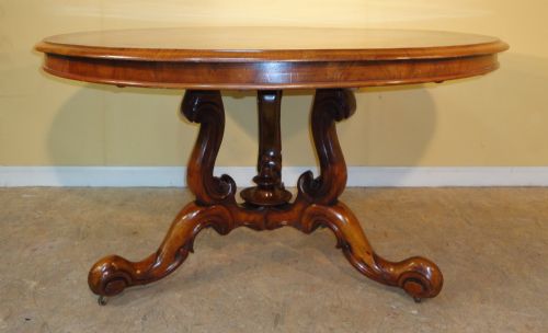 VICTORIAN BURR WALNUT CIRCULAR CENTRE TABLE - ADDITIONAL PHOTO 14