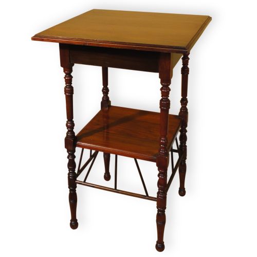e w godwin style aesthetic square side table - CATEGORY: ANTIQUE TABLES - DATED VICTORIAN