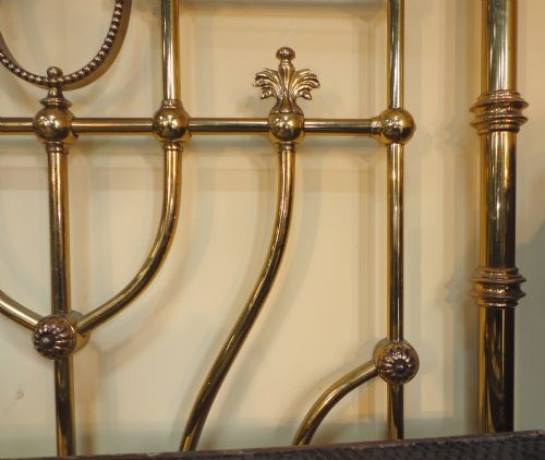 SUPER PAIR OF HOSKINS SEWELL VICTORIAN BRASS SINGLE BEDS - ADDITIONAL PHOTO 8