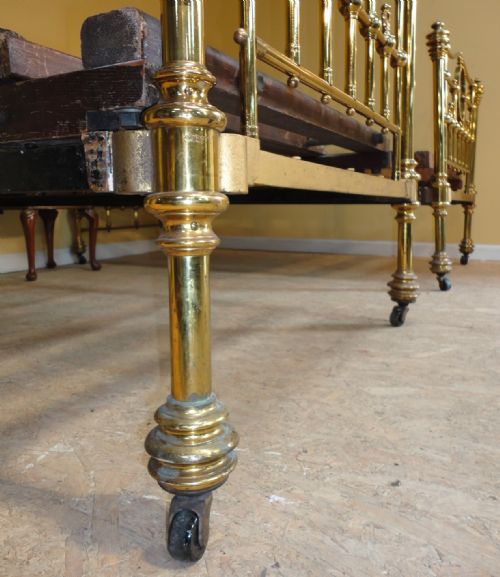 SUPER PAIR OF HOSKINS SEWELL VICTORIAN BRASS SINGLE BEDS - ADDITIONAL PHOTO 13