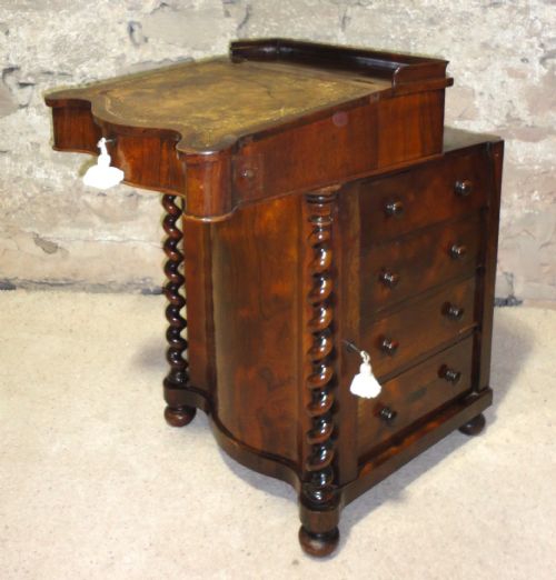 REGENCY SERPENTINE ROSEWOOD DAVENPORT - ADDITIONAL PHOTO 1