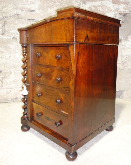 REGENCY SERPENTINE ROSEWOOD DAVENPORT - ADDITIONAL PHOTO 3
