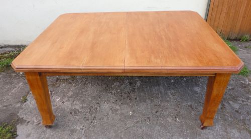 10FT ANTIQUE ARTS CRAFTS OAK EXTENDING DINING TABLE TO SEAT 12 PEOPLE - ADDITIONAL PHOTO 7