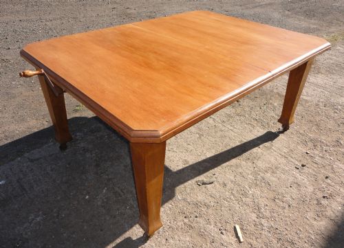 10FT ANTIQUE ARTS CRAFTS OAK EXTENDING DINING TABLE TO SEAT 12 PEOPLE - ADDITIONAL PHOTO 8