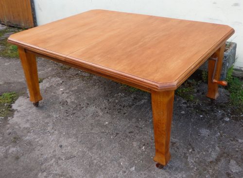 10FT ANTIQUE ARTS CRAFTS OAK EXTENDING DINING TABLE TO SEAT 12 PEOPLE - ADDITIONAL PHOTO 9