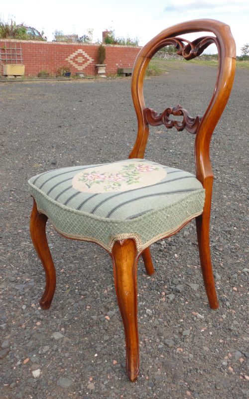 SET OF 6 ANTIQUE VICTORIAN BALLOON BACK DINING CHAIRS - ADDITIONAL PHOTO 1