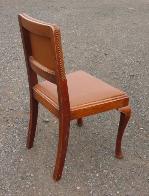 SET OF 10 WALNUT DINING CHAIRS C1930S - ADDITIONAL PHOTO 4
