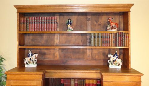 ANTIQUE PAIR OF ARTS CRAFTS OAK BOOKCASES - ADDITIONAL PHOTO 2