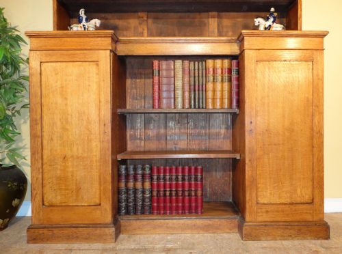 ANTIQUE PAIR OF ARTS CRAFTS OAK BOOKCASES - ADDITIONAL PHOTO 3