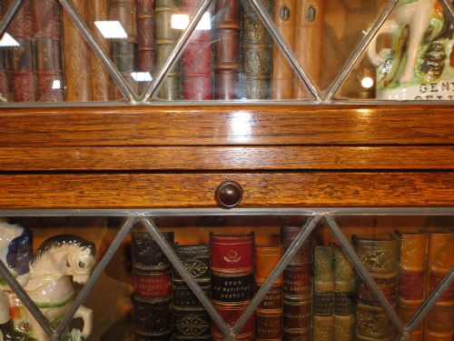PAIR OF OAK GLOBE WERNICKE STYLE STACKING BOOKCASES - ADDITIONAL PHOTO 6