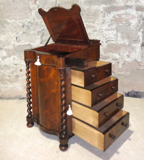 REGENCY SERPENTINE ROSEWOOD DAVENPORT - ADDITIONAL PHOTO 4