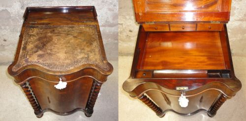 REGENCY SERPENTINE ROSEWOOD DAVENPORT - ADDITIONAL PHOTO 5