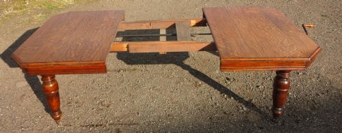 8FT ANTIQUE ARTS CRAFTS OAK EXTENDING DINING TABLE TO SEAT 810 PEOPLE - ADDITIONAL PHOTO 8