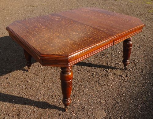 8FT ANTIQUE ARTS CRAFTS OAK EXTENDING DINING TABLE TO SEAT 810 PEOPLE - ADDITIONAL PHOTO 9