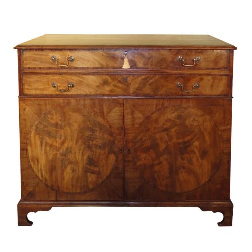 george iii mahogany rosewood crossbanded secrtaire press chest - CATEGORY: ANTIQUE BUREAU - DATED 1800