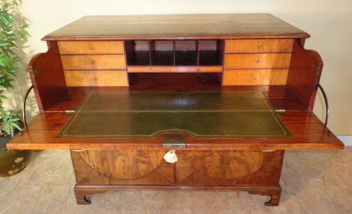GEORGE III MAHOGANY ROSEWOOD CROSSBANDED SECRTAIRE PRESS CHEST - ADDITIONAL PHOTO 3