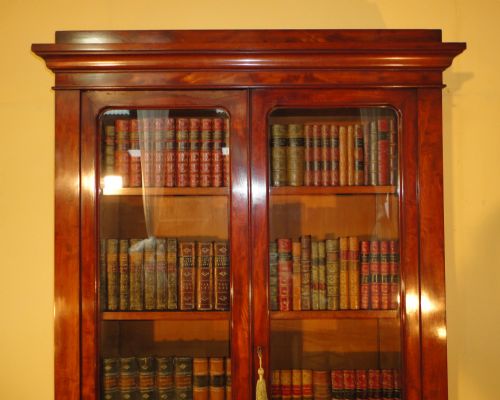 ANTIQUE VICTORIAN MAHOGANY SECRTAIRE BOOKCASE - ADDITIONAL PHOTO 6