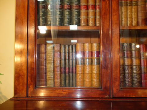 ANTIQUE VICTORIAN MAHOGANY SECRTAIRE BOOKCASE - ADDITIONAL PHOTO 9