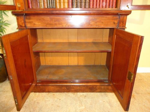 ANTIQUE VICTORIAN MAHOGANY SECRTAIRE BOOKCASE - ADDITIONAL PHOTO 13