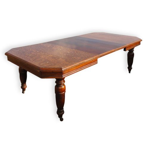 8ft antique arts crafts oak extending dining table to seat 810 people - CATEGORY: ANTIQUE TABLES - DATED VICTORIAN