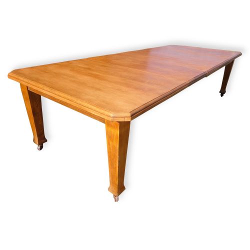 10ft antique arts crafts oak extending dining table to seat 12 people - CATEGORY: ANTIQUE TABLES - DATED VICTORIAN