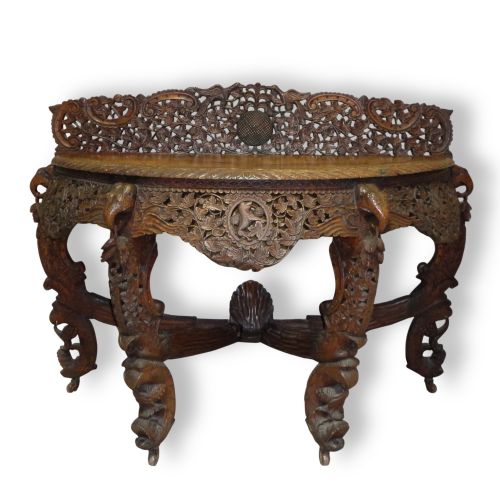 indianburmese padouk console table 19th century - CATEGORY: ANTIQUE TABLES - DATED 19TH CENTURY