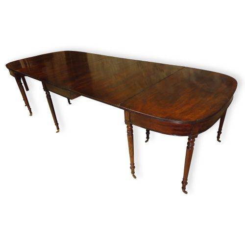 regency cuban mahogany extending dining table - CATEGORY: ANTIQUE TABLES - DATED REGENCY