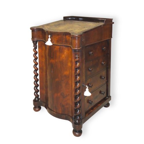 regency serpentine rosewood davenport - CATEGORY: ANTIQUE DESKS - DATED 1800