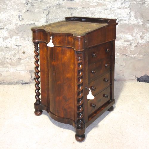 REGENCY SERPENTINE ROSEWOOD DAVENPORT - ADDITIONAL PHOTO 6