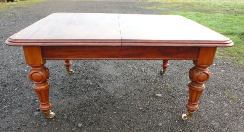 9FT 7 ANTIQUE VICTORIAN FLAME MAHOGANY EXTENDING DINING TABLE - ADDITIONAL PHOTO 6