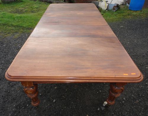 9FT 7 ANTIQUE VICTORIAN FLAME MAHOGANY EXTENDING DINING TABLE - ADDITIONAL PHOTO 10