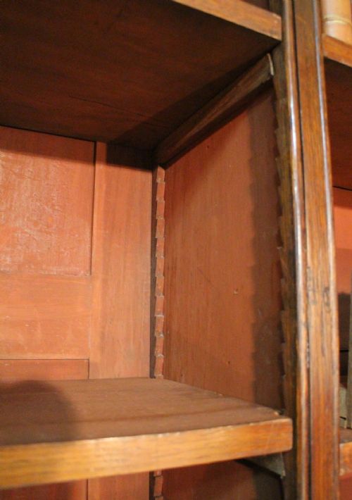 ANTIQUE VICTORIAN OAK LIBRARY BOOKCASE - ADDITIONAL PHOTO 13