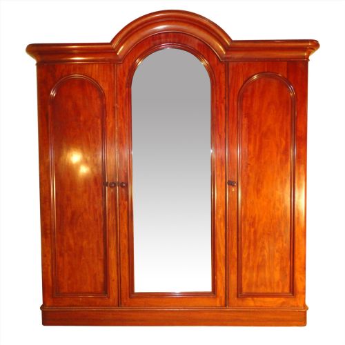 victorian mahogany fitted triple wardrobe - CATEGORY: ANTIQUE WARDROBES - DATED 1860
