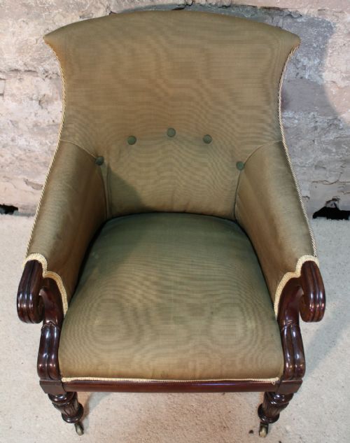 REGENCY ROSEWOOD LIBRARY ARMCHAIR - ADDITIONAL PHOTO 8