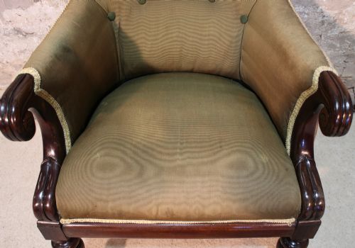 REGENCY ROSEWOOD LIBRARY ARMCHAIR - ADDITIONAL PHOTO 10