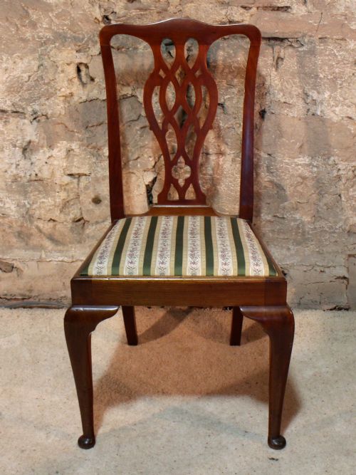 SET OF 10 ANTIQUE GEORGIAN CHIPPENDALE STYLE DINING CHAIRS C1900 - ADDITIONAL PHOTO 6