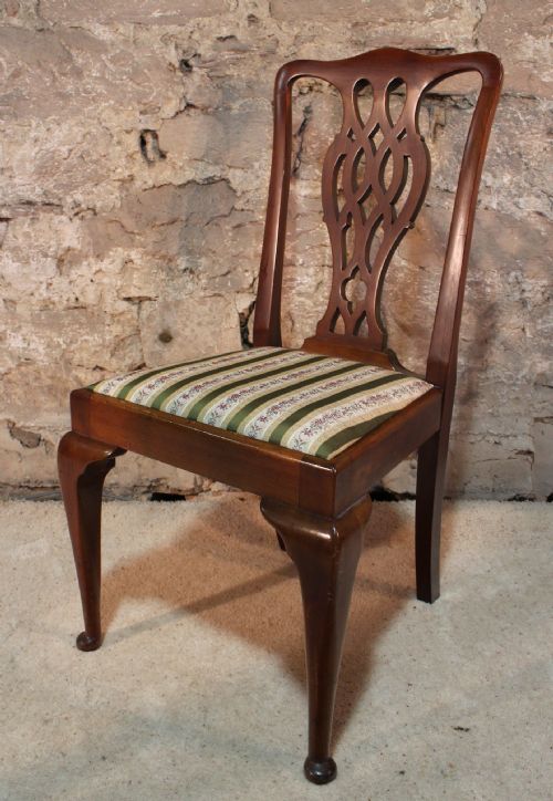 SET OF 10 ANTIQUE GEORGIAN CHIPPENDALE STYLE DINING CHAIRS C1900 - ADDITIONAL PHOTO 7
