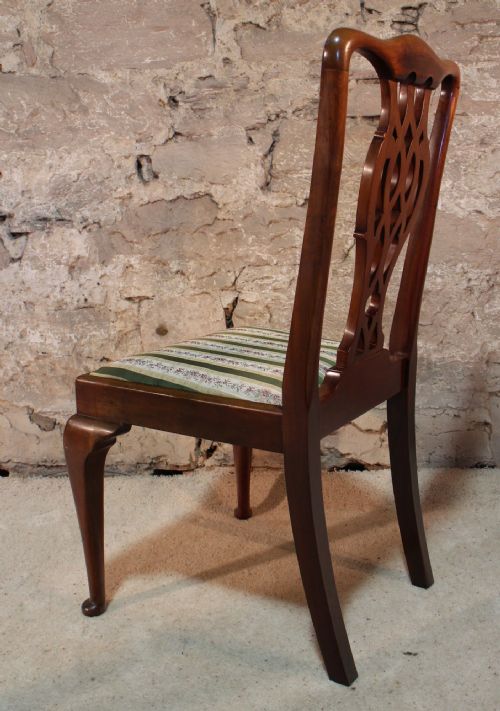 SET OF 10 ANTIQUE GEORGIAN CHIPPENDALE STYLE DINING CHAIRS C1900 - ADDITIONAL PHOTO 8