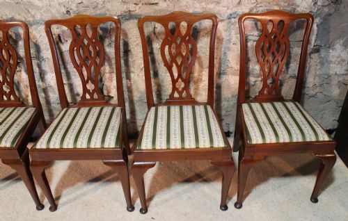 SET OF 10 ANTIQUE GEORGIAN CHIPPENDALE STYLE DINING CHAIRS C1900 - ADDITIONAL PHOTO 12