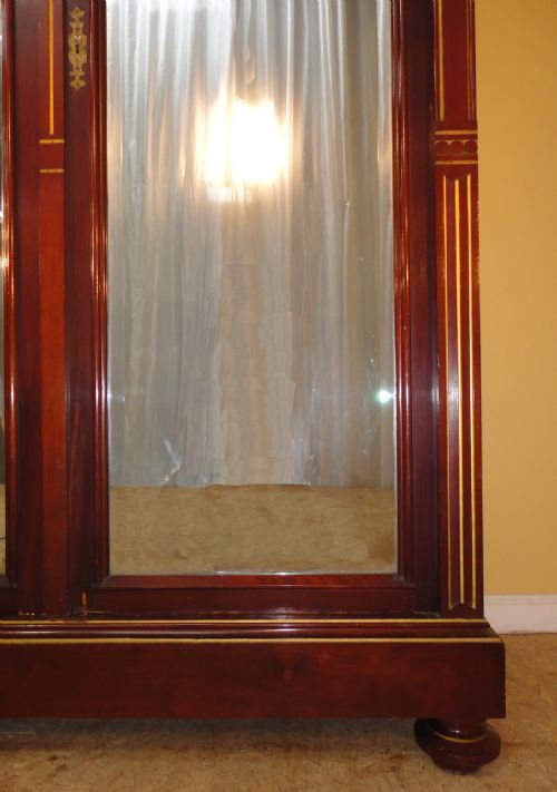 VICTORIAN GOTHIC MAHOGANY GILT WARDROBE - ADDITIONAL PHOTO 7