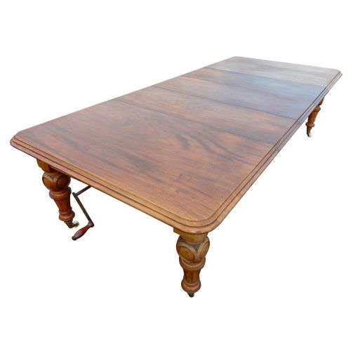 9ft 7 antique victorian flame mahogany extending dining table - CATEGORY: ANTIQUE TABLES - DATED 1860