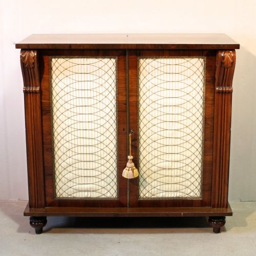 regency rosewood side cabinet - CATEGORY: ANTIQUE SIDEBOARDS - DATED REGENCY