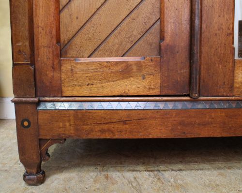 ARTS CRAFTS AESTHETIC OAK INLAID WARDROBE CHARLES BEVAN STYLE - ADDITIONAL PHOTO 8