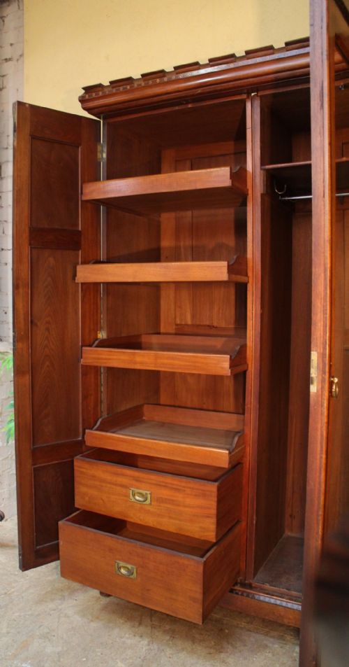 ARTS CRAFTS AESTHETIC OAK INLAID WARDROBE CHARLES BEVAN STYLE - ADDITIONAL PHOTO 13